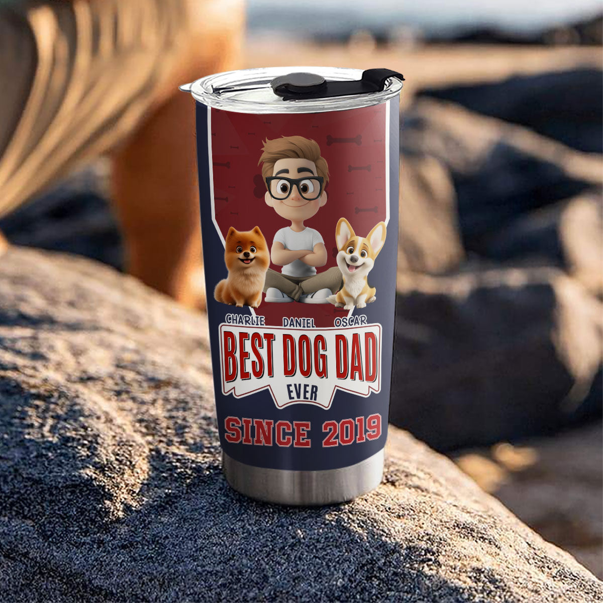 Top-Rated Personalized Custom Tumbler for the Best Dog Dads