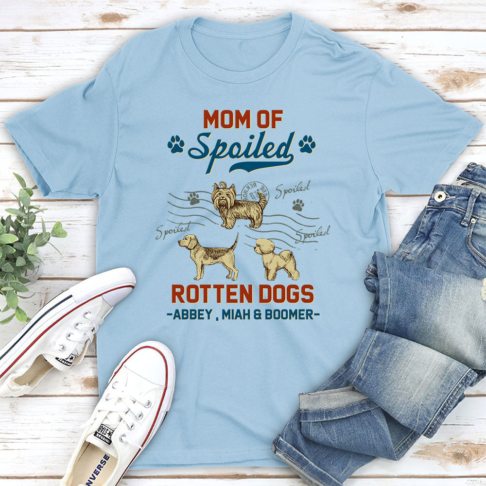 Customizable Unisex 'Dad Of Spoiled Dog' Personalized T-shirt - Ideal for Pet Lovers
