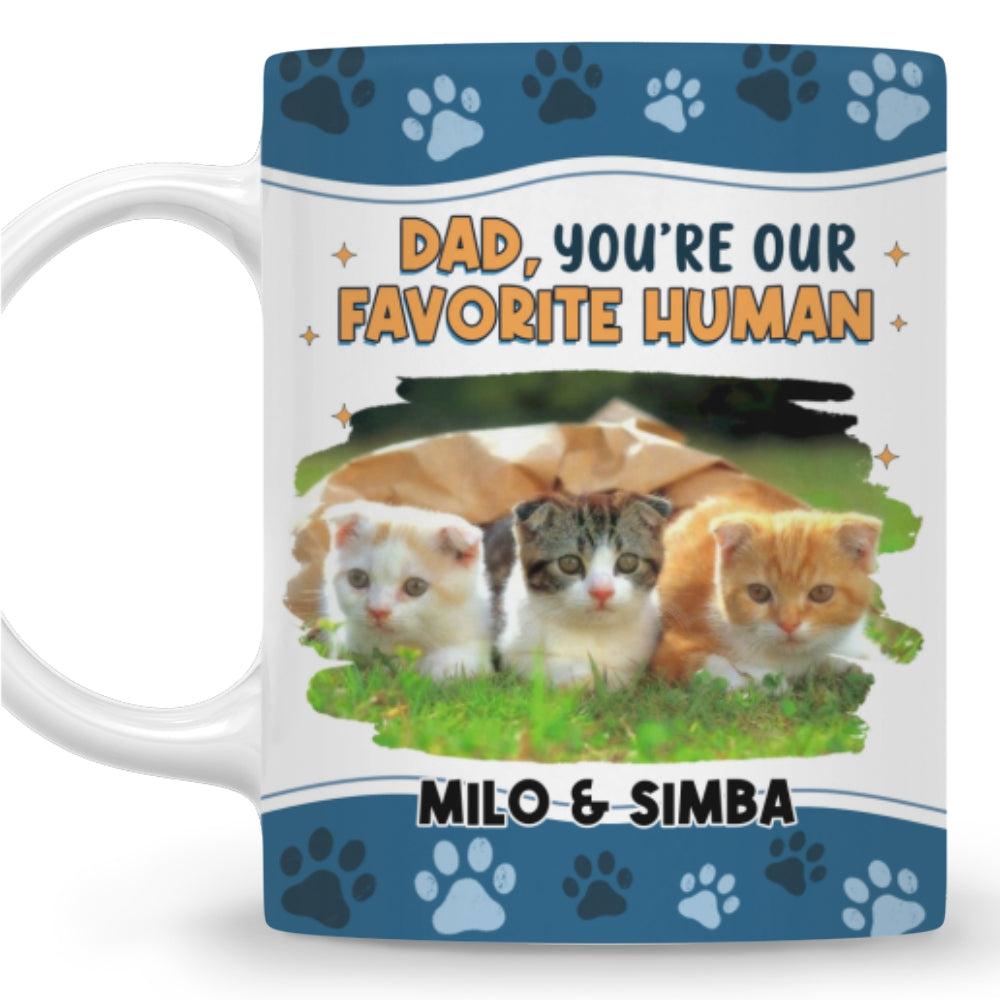 Personalized Cat Photo 'I Love You The Most' Custom Coffee Mug