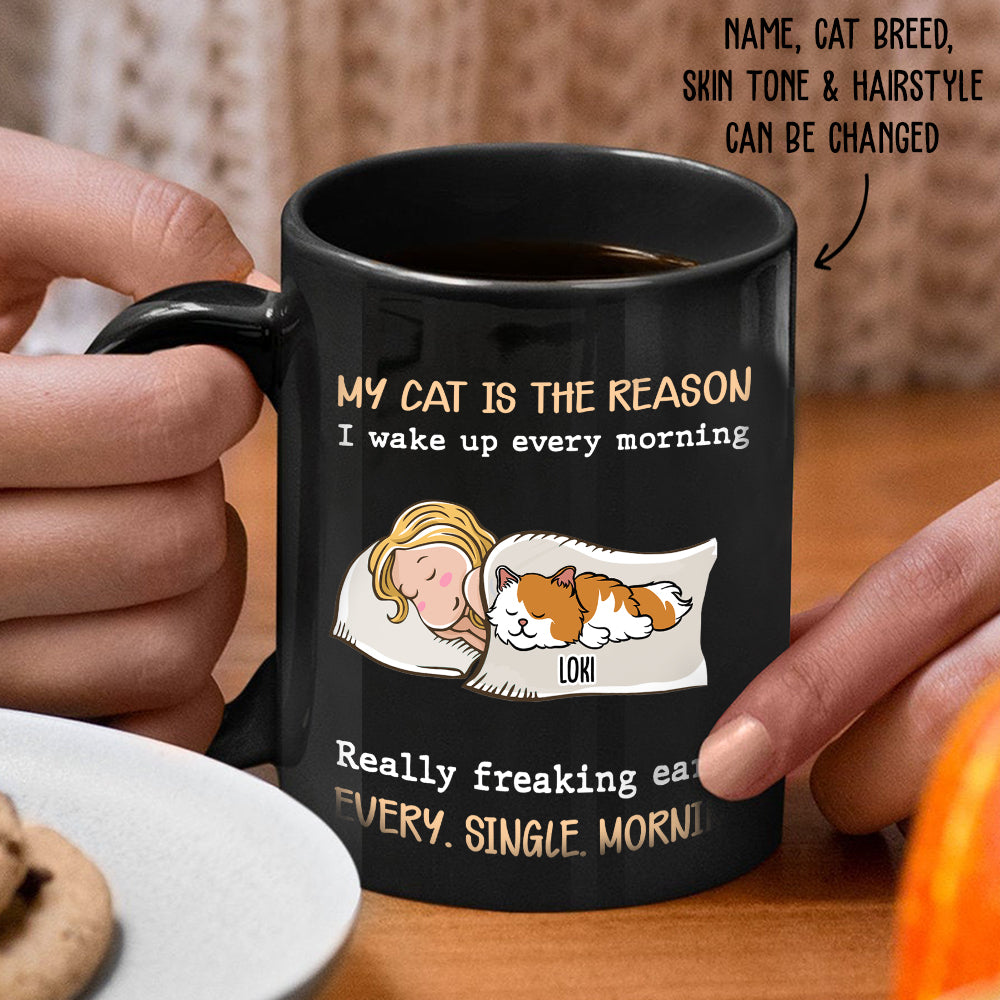 Personalized 'My Cat Is The Reason' Custom Coffee Mug - Ideal Gift for Pet Lovers
