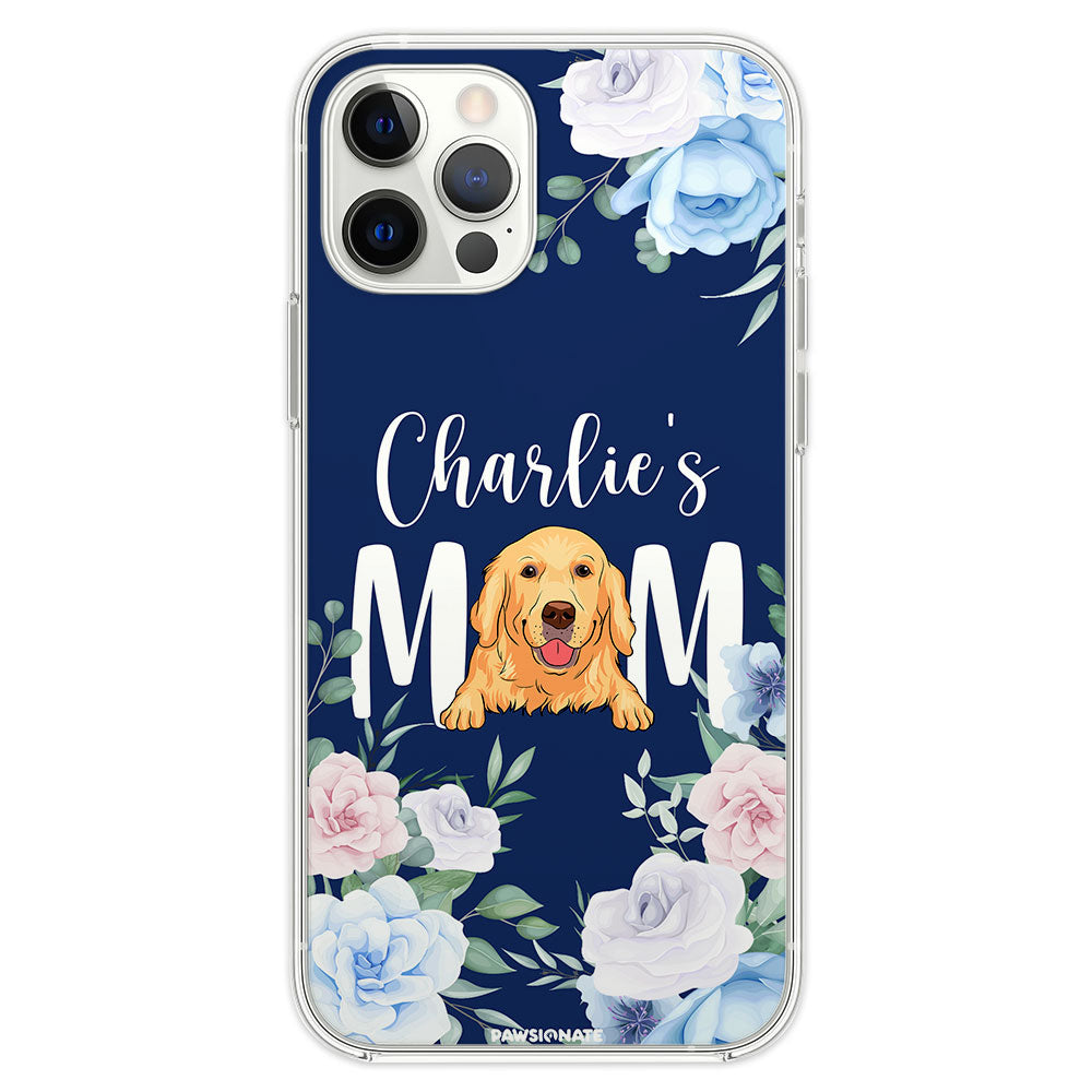 Personalized Dog Mom Flower Custom Phone Case - Ideal for Pet Lovers