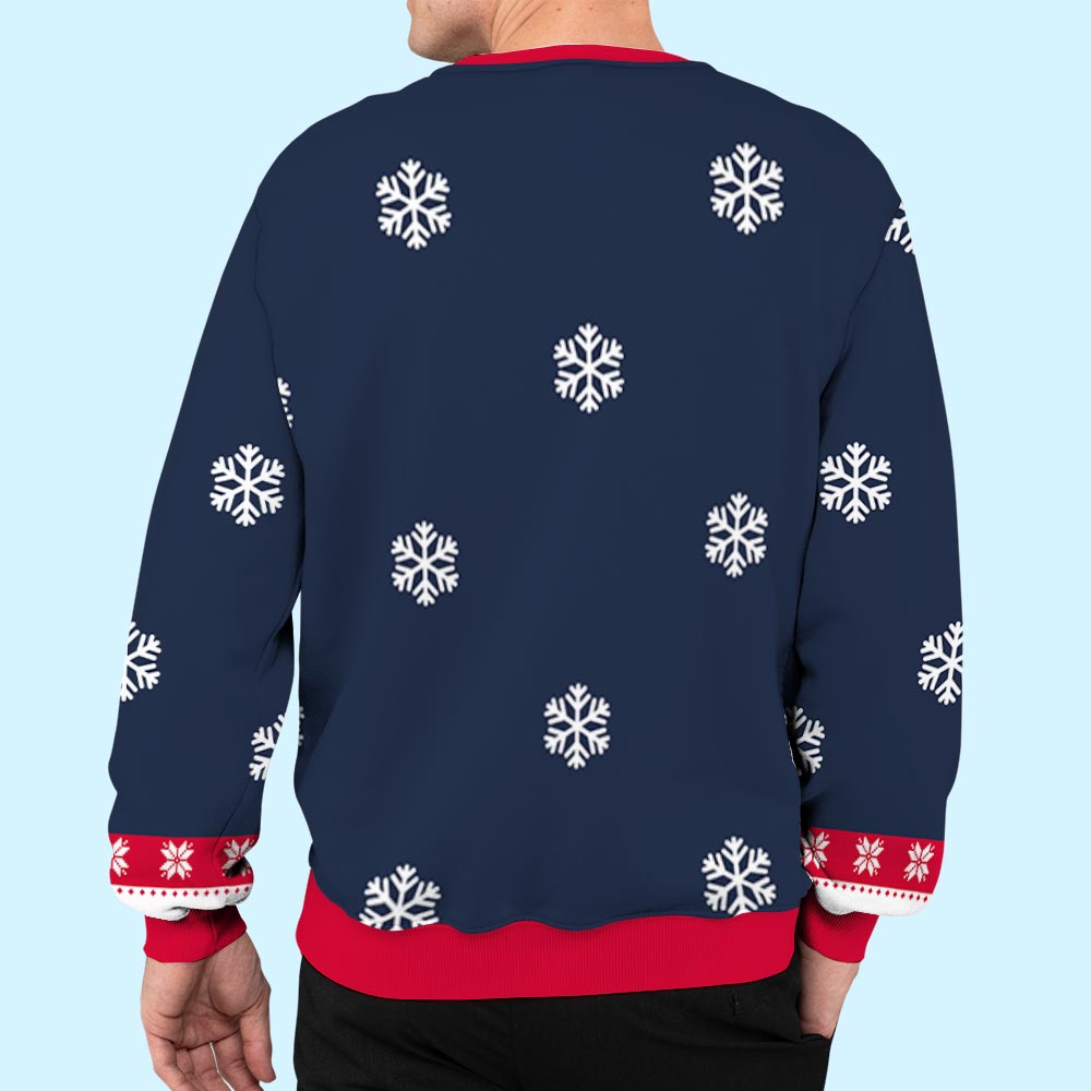 Personalized Winter Dog Dad Mom All-Over-Print Sweatshirt - Ideal Gift for Pet Lovers