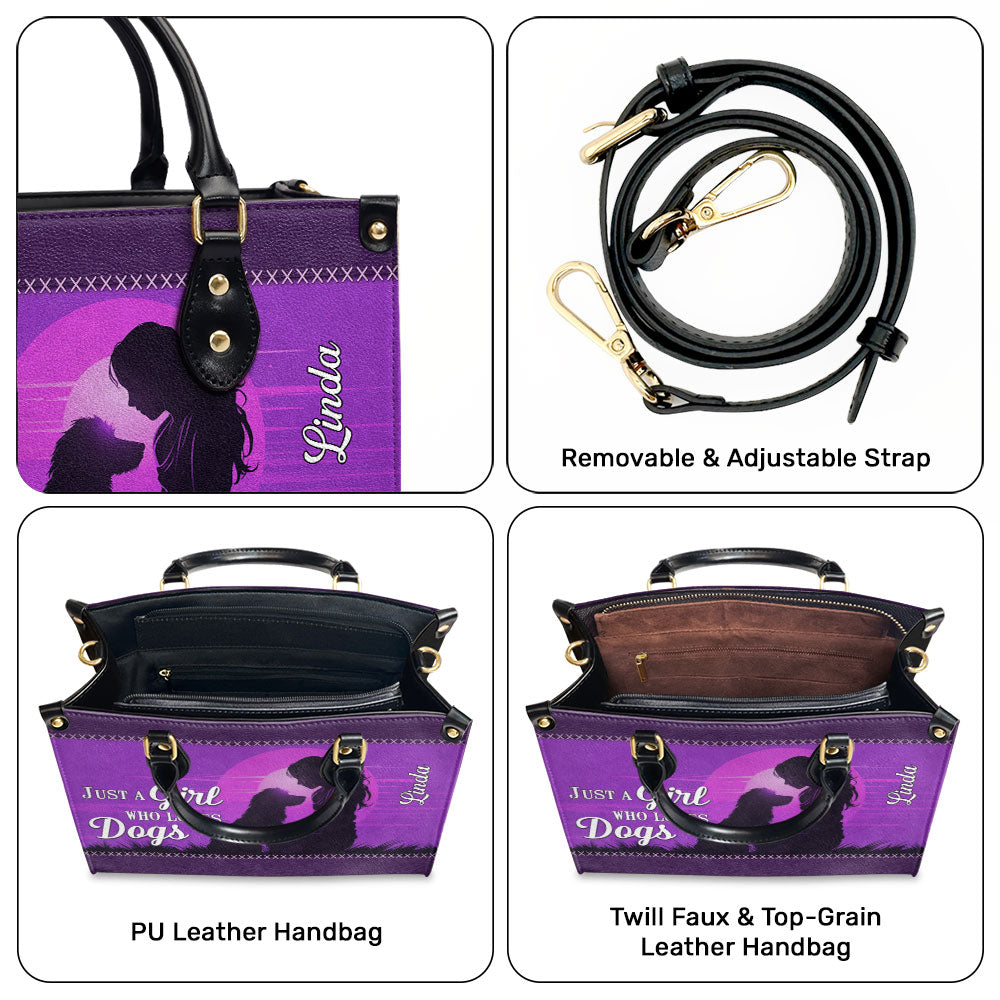Personalized Custom Leather Bag - A Perfect Gift for Dog - Loving Girls