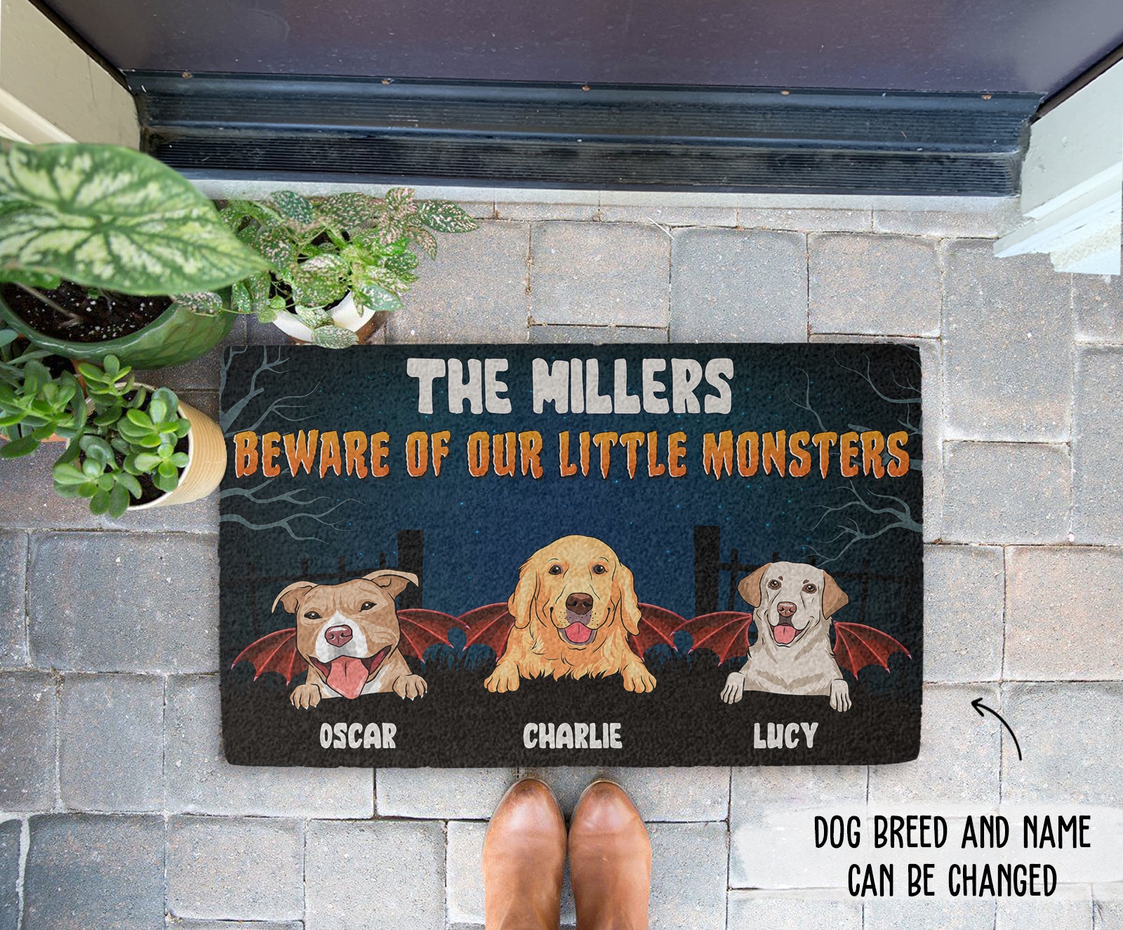 Little Monster Personalized Dog Picture Doormat - Ideal Gift for Pet Lovers