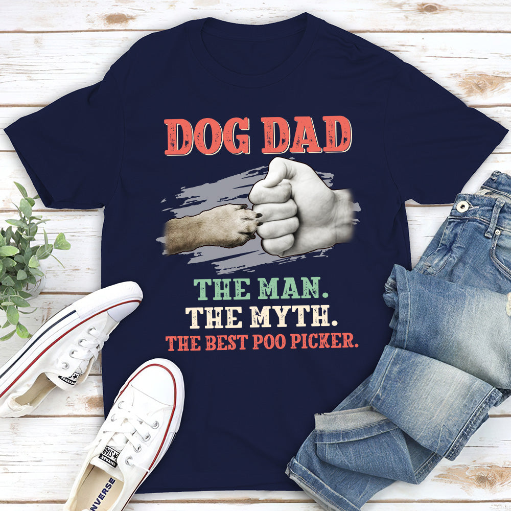 Unique Dog Dad Poo Picker Classic Unisex Cotton T-shirt