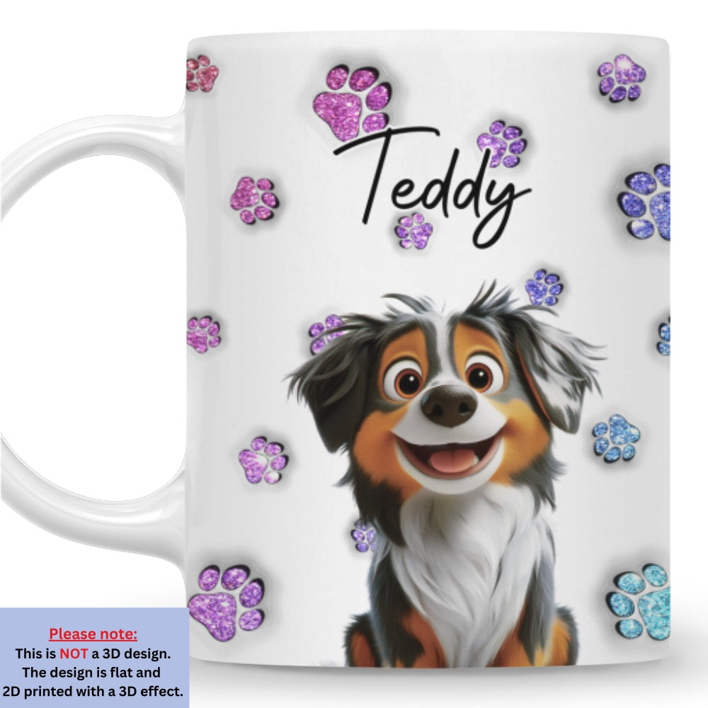 Customizable 3D Inflated Effect Personalized Dog-themed Mug