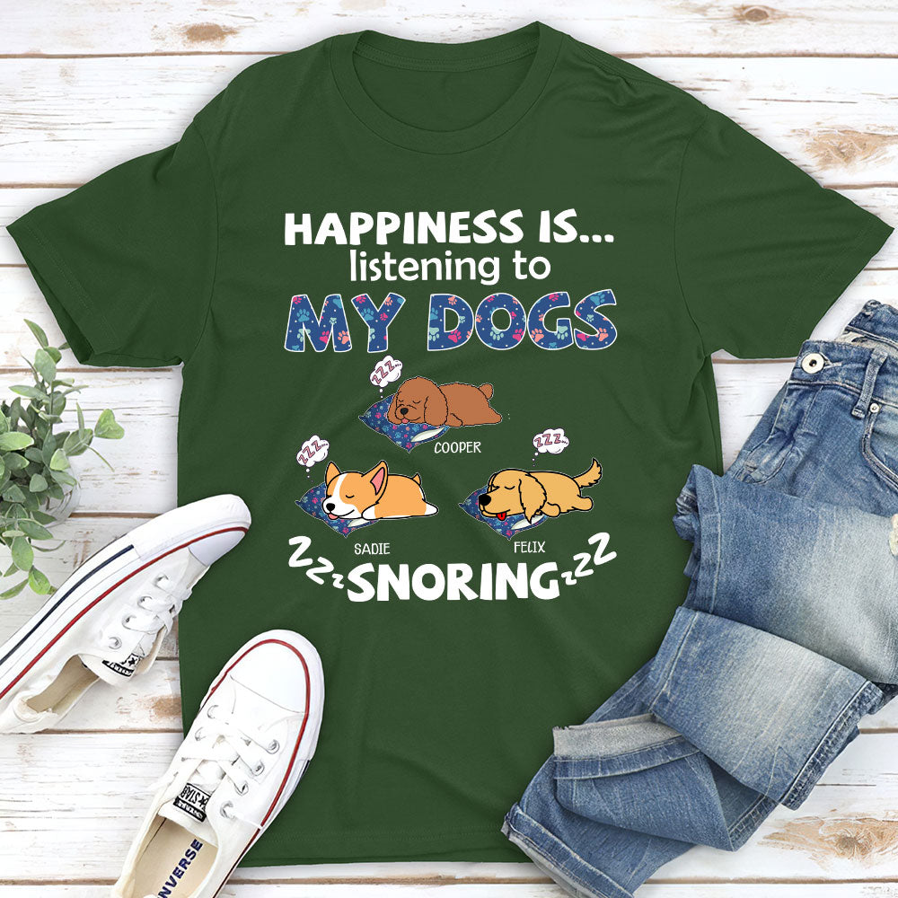 Personalized My Dog Snoring Unisex T-shirt - Ideal Gift for Pet Lovers