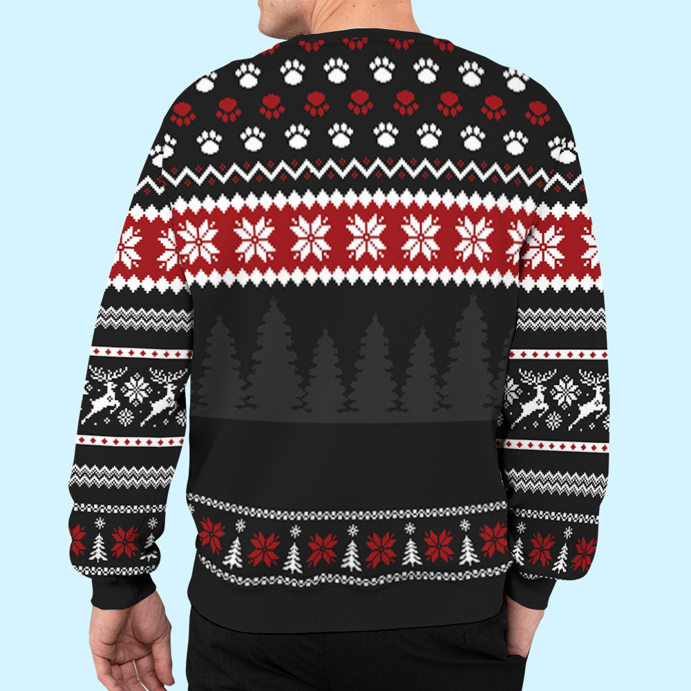 Personalized Custom All-Over-Print Funny Pet Christmas Sweatshirt