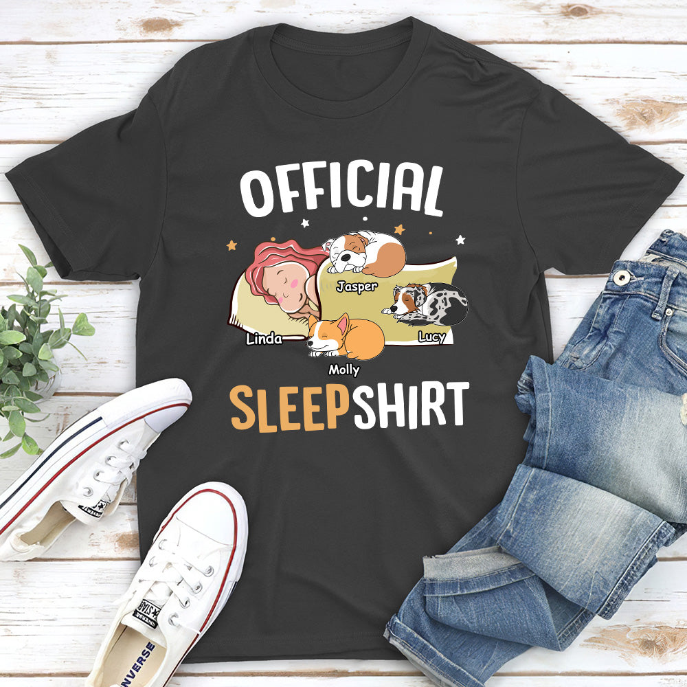 Adorable Personalized Custom Unisex Sleep T-shirt for Pet Lovers