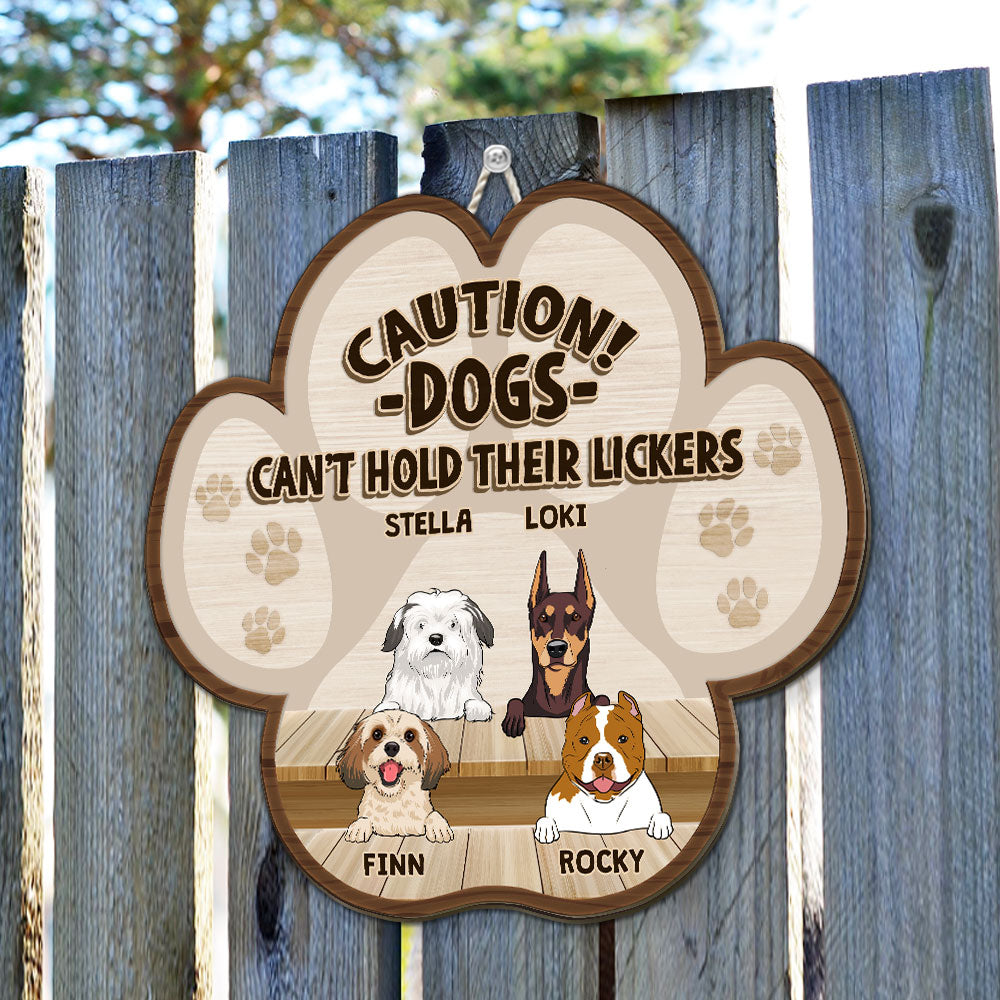 Personalized Custom Dog Licker Wood Sign - Ideal Home Decor