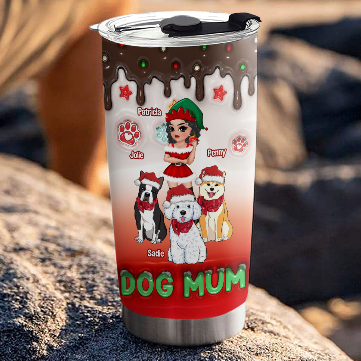 Personalized 3D Inflated Effect Tumbler for Dog Moms