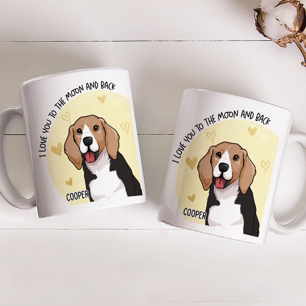 To The Moon - Customizable Personalized Coffee Mug for Pet Lovers