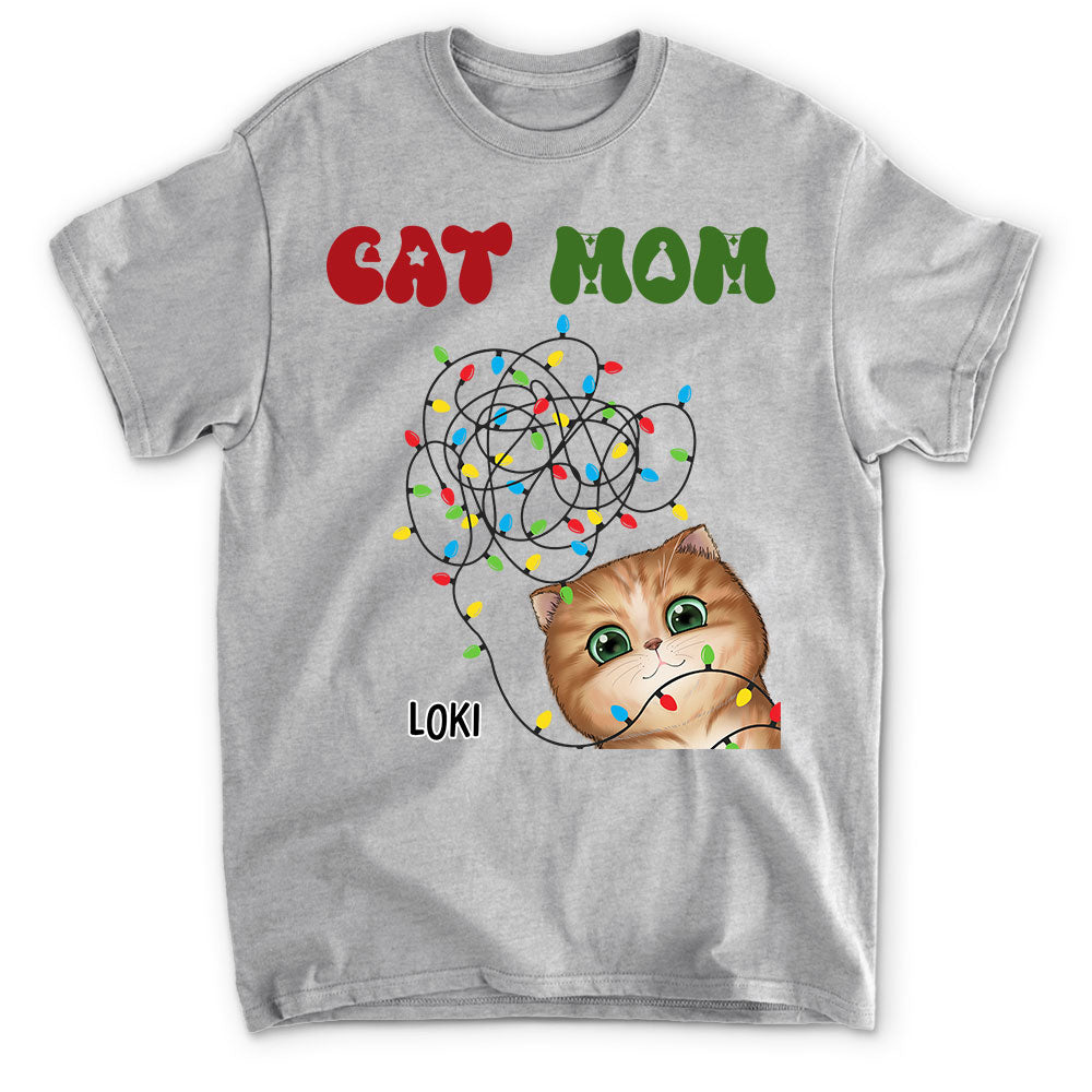 Personalized Christmas Light Unisex T-shirt - Ideal Gift for Pet Lovers