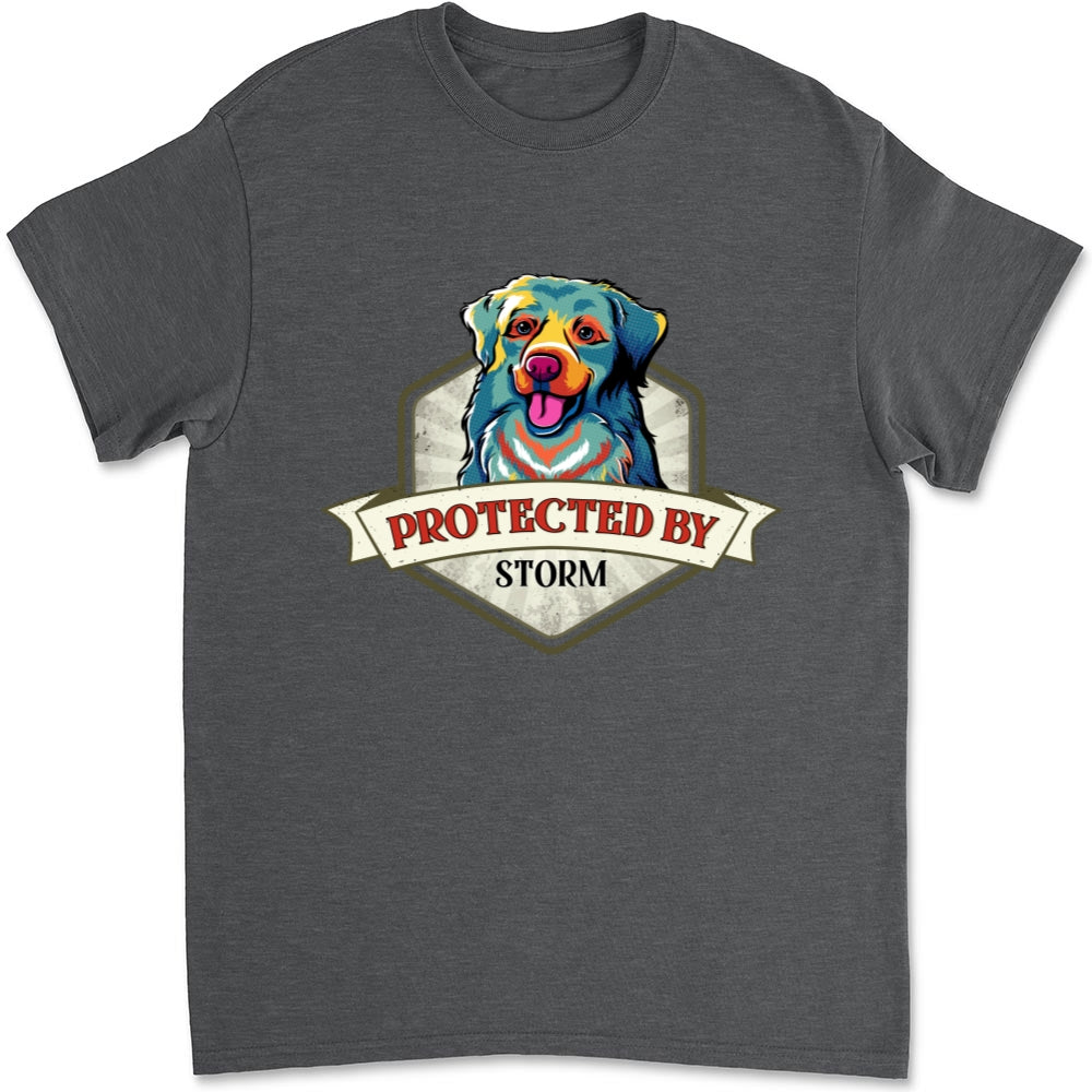Exclusive Personalized Unisex 'Protected By Dogs' T-Shirt - Ideal Gift for Pet Lovers