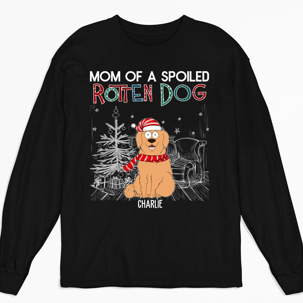 Personalized Custom Long Sleeve T-shirt for Dads of Spoiled Rotten Dogs