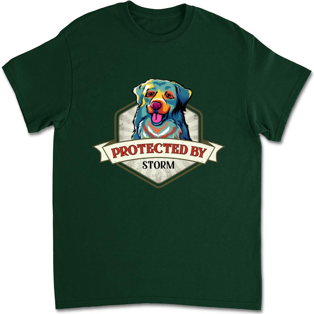 Exclusive Personalized Unisex 'Protected By Dogs' T-Shirt - Ideal Gift for Pet Lovers