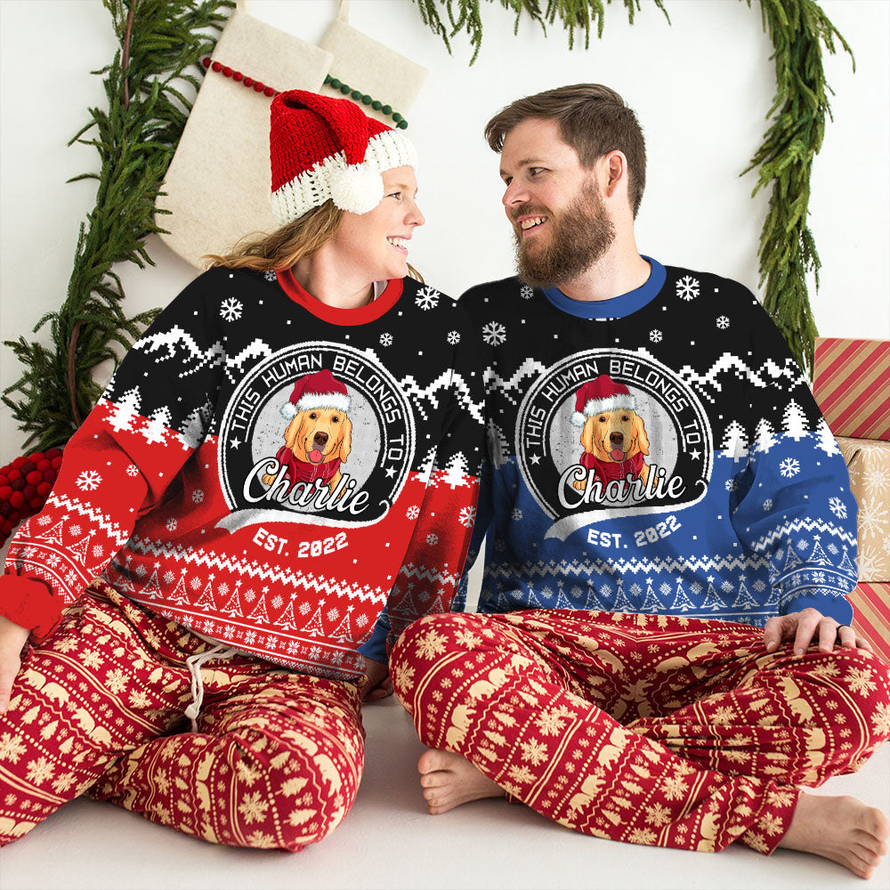 Human Belongs - Customizable All-Over Print Personalized Sweatshirt for Pet Lovers