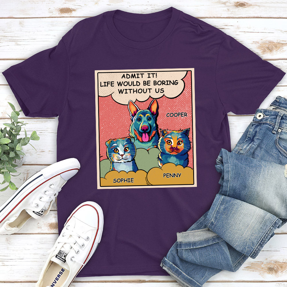 Personalized Dog Pop Art Premium T - shirt: Ideal Gift for Pet Lovers