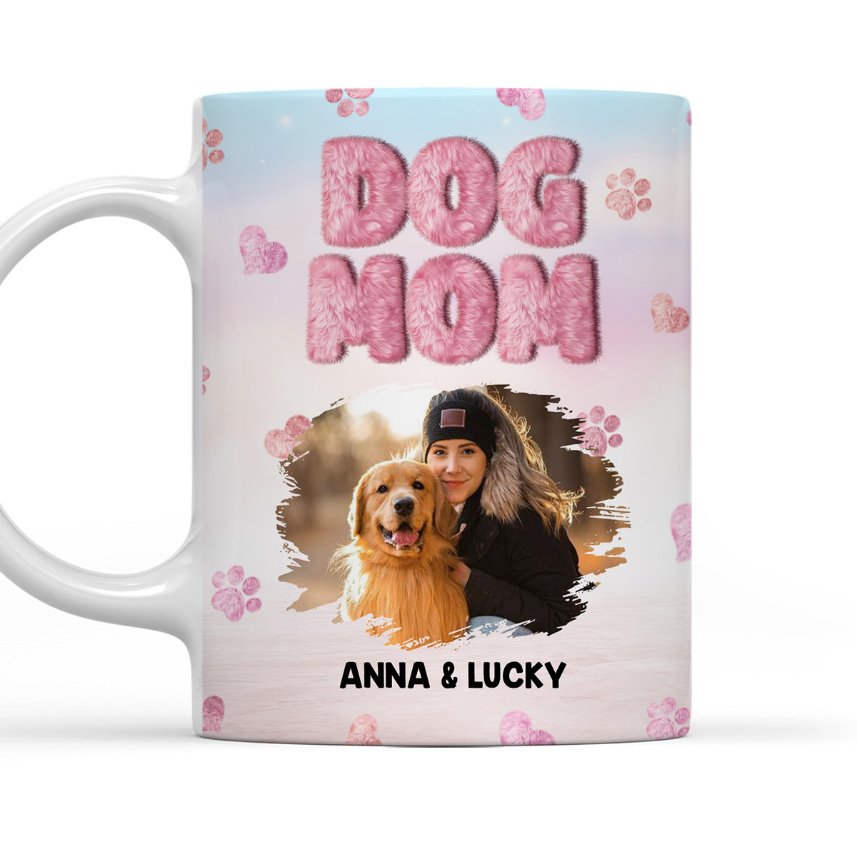 Personalized 3D Inflated Effect Ceramic Mug for Dog Moms with Custom Photos