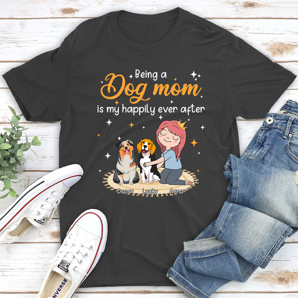 Happy Dog Mom - Personalized Custom Unisex Pet Lover T-shirt