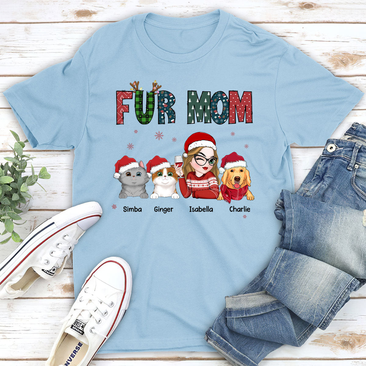 Personalized Unisex 'My Lovely Fur Mom' T-shirt - Ideal Gift for Pet Lovers