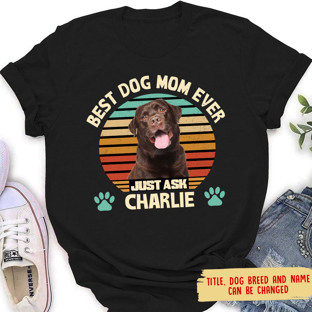 Top-Rated Personalized Custom Photo Women's T-shirt for Dog Moms