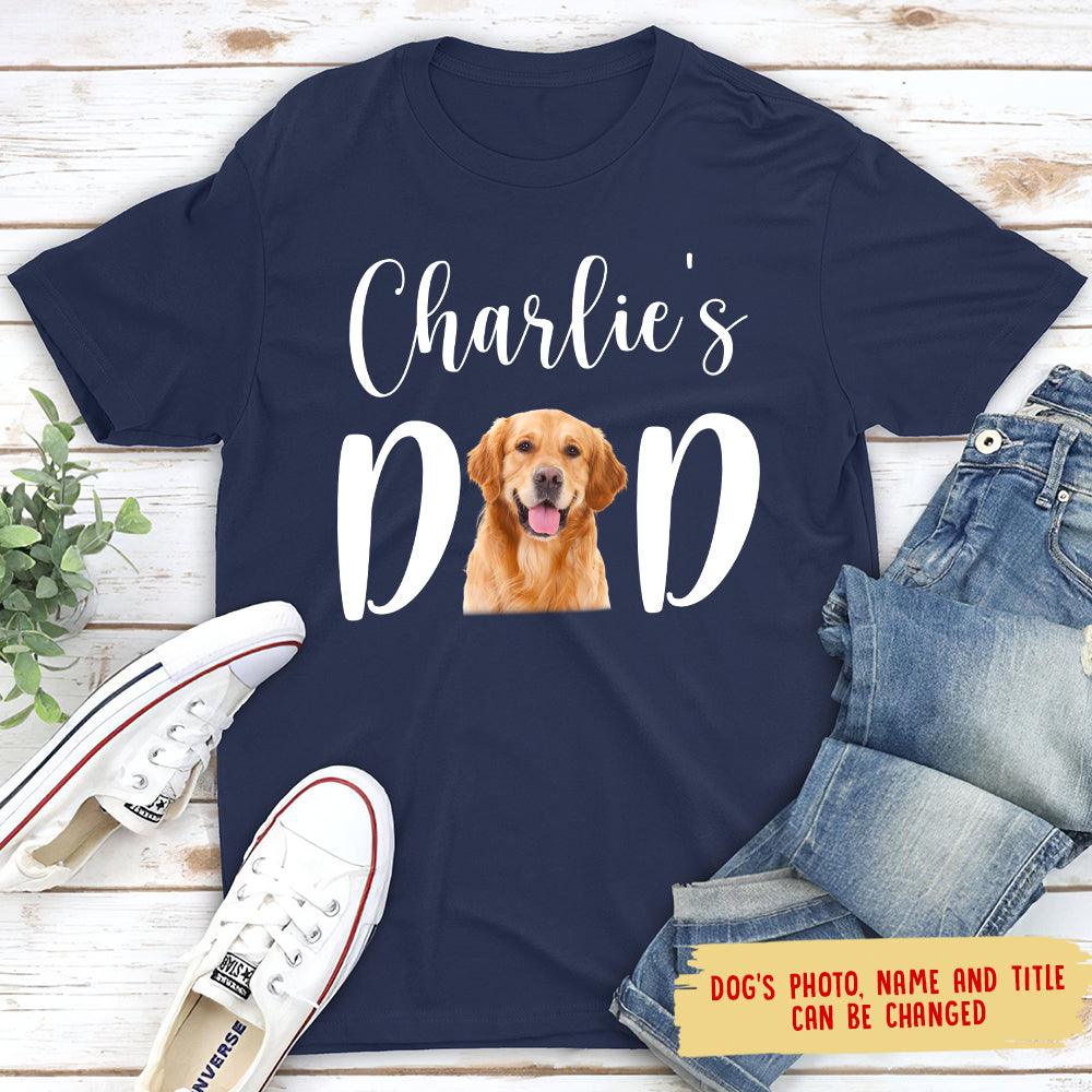 Personalized Custom Photo Unisex Dog Mom/Dad T-shirt - Ideal Gift for Pet Lovers