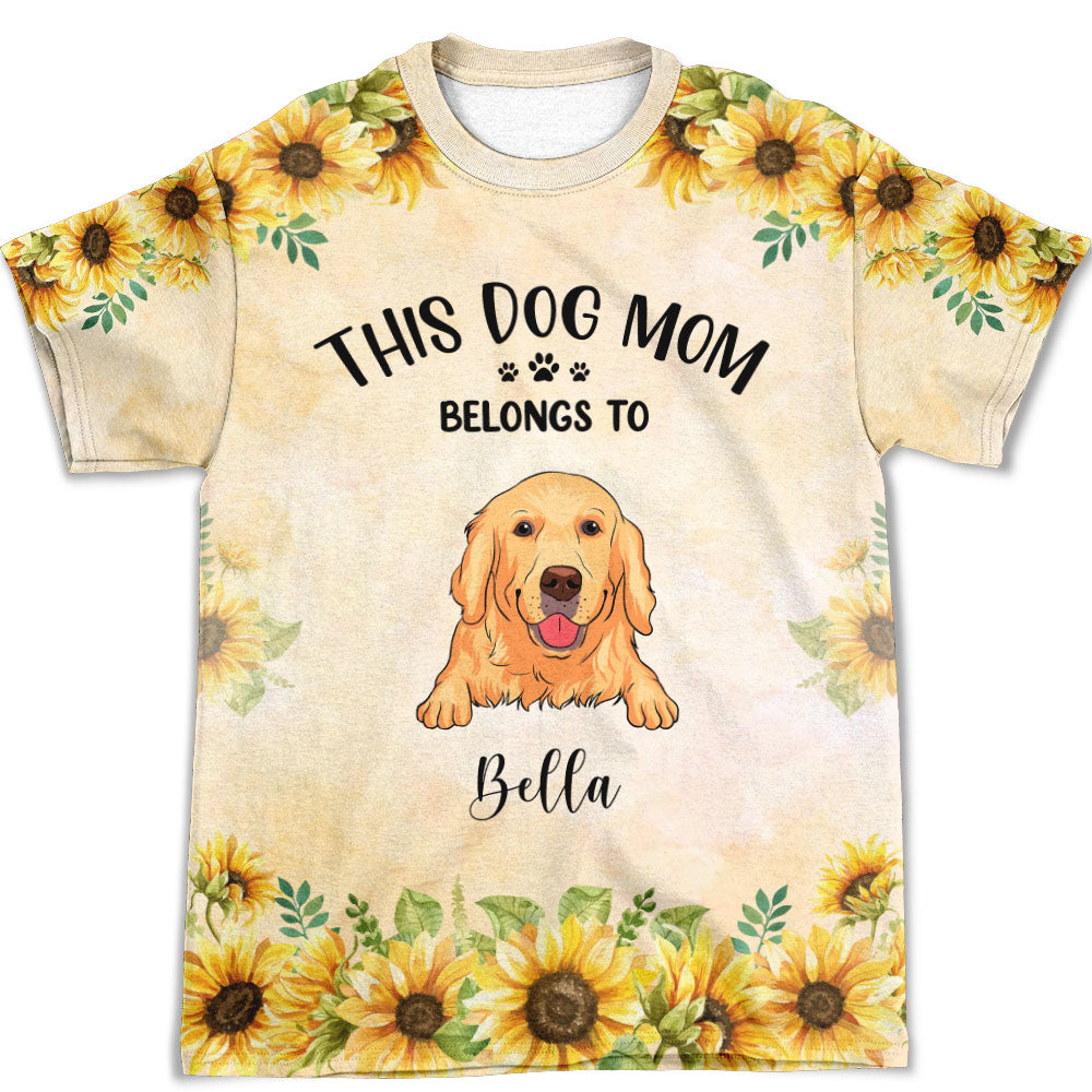 Personalized Dog Mom Sunflower Pattern All-over-print T-shirt - Ideal Gift