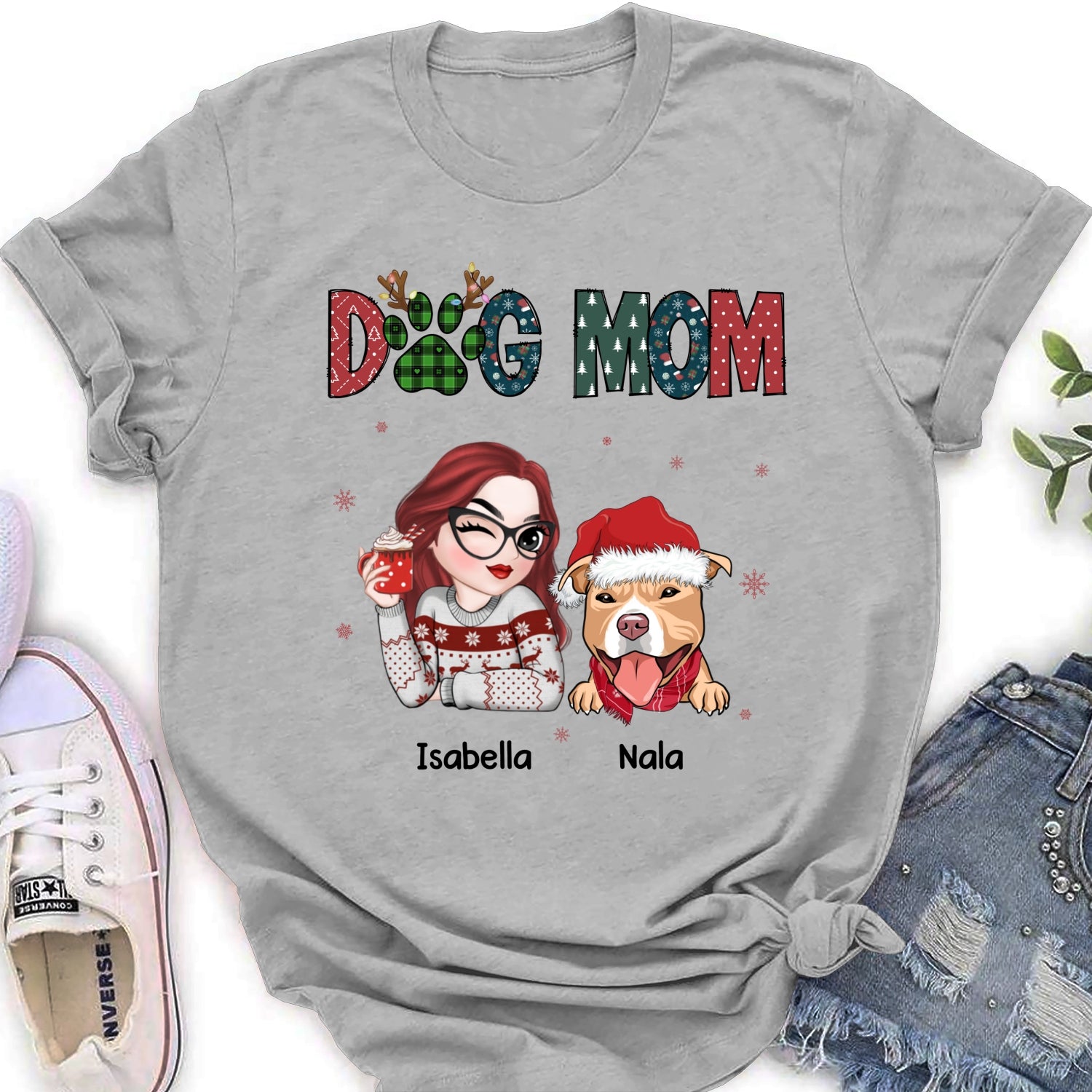 Personalized 'My Lovely Dog Mom' Women's T-shirt - Ideal Gift for Pet Lovers