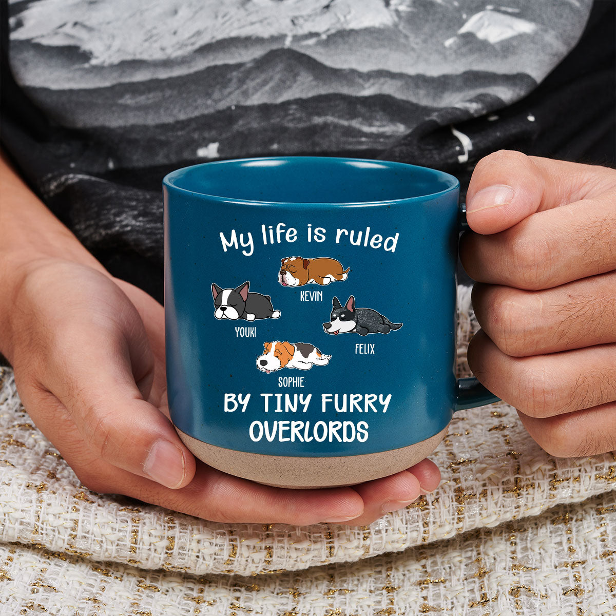 Personalized Ver Dog Ceramic Mug - Ruled By Tiny Furry Overlords