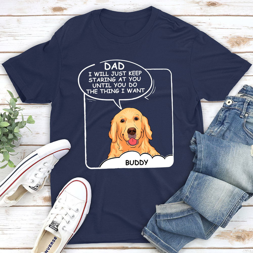 Personalized Custom Unisex Pet Lover T-shirt: Staring Until