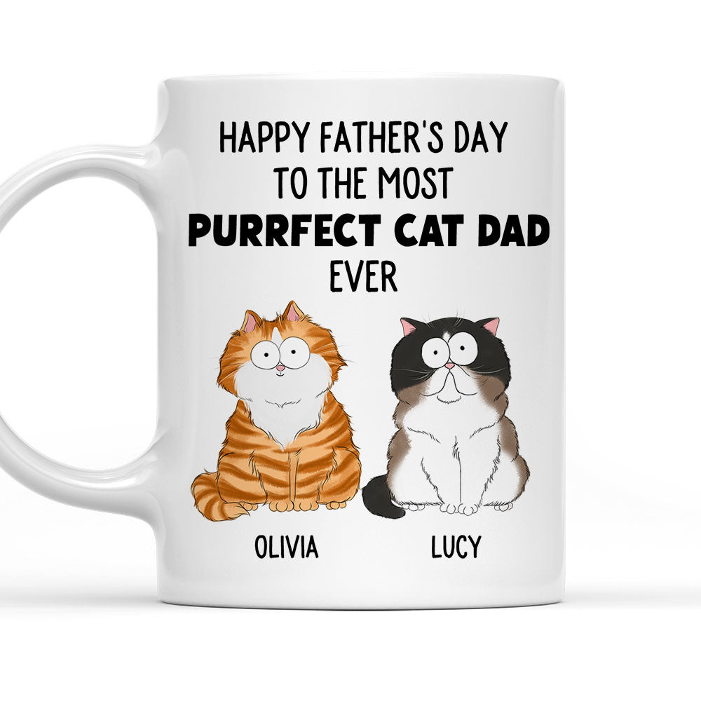 Purrfectly Personalized Custom Coffee Mug for Cat Dads