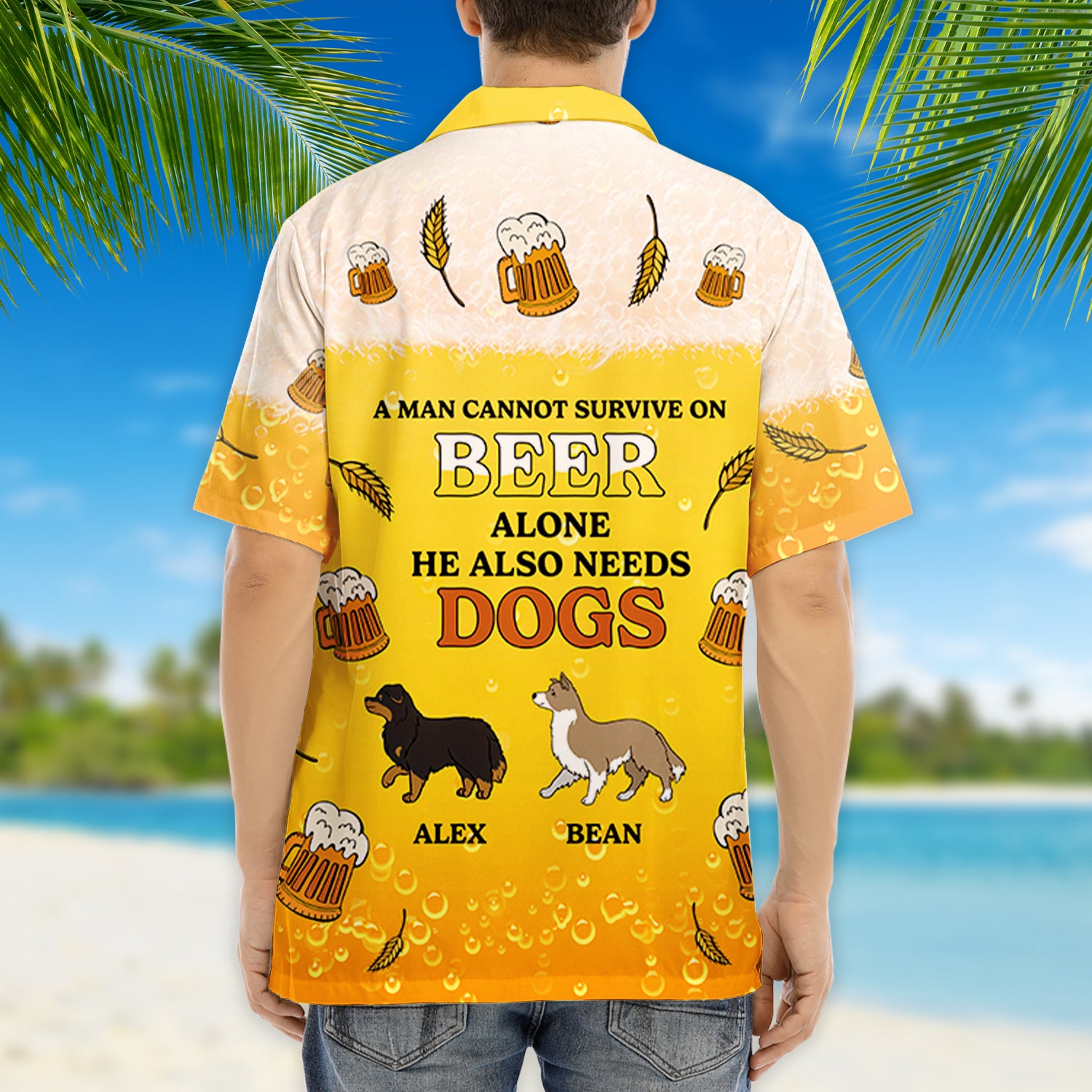 Personalized Custom Hawaiian Shirt for Dog Lovers