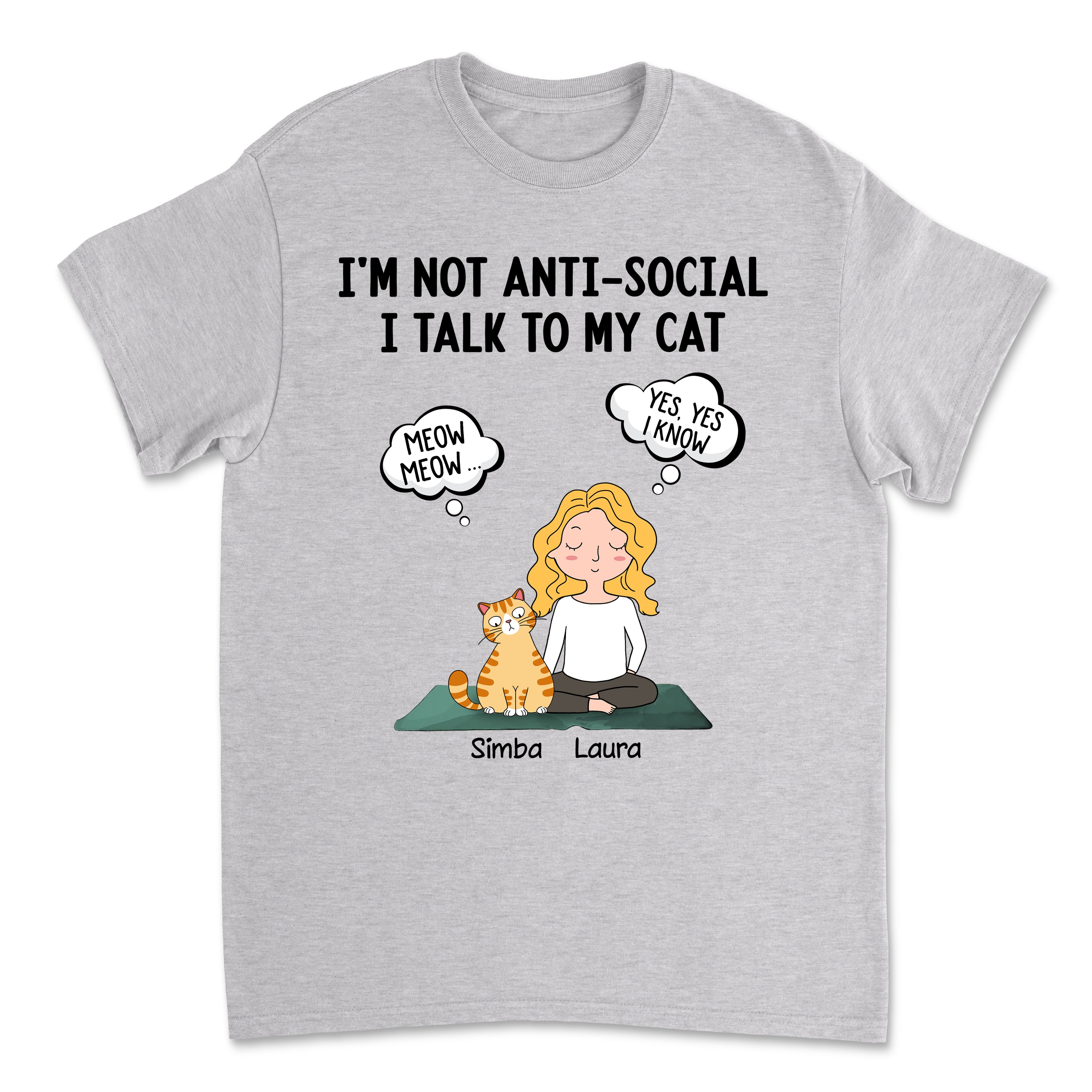 Personalized 'Cats Rule My Life' Unisex T - shirt for Cat Lovers