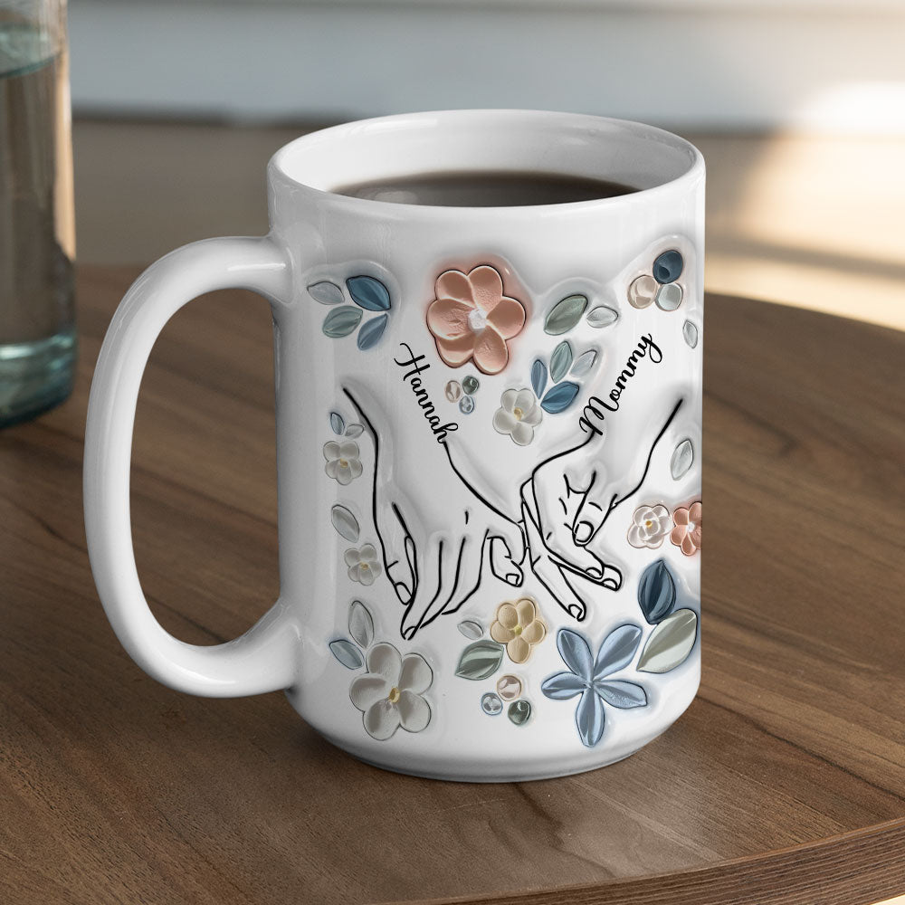 Personalized Custom 3D Inflated Effect Mommy & Daughter Mug