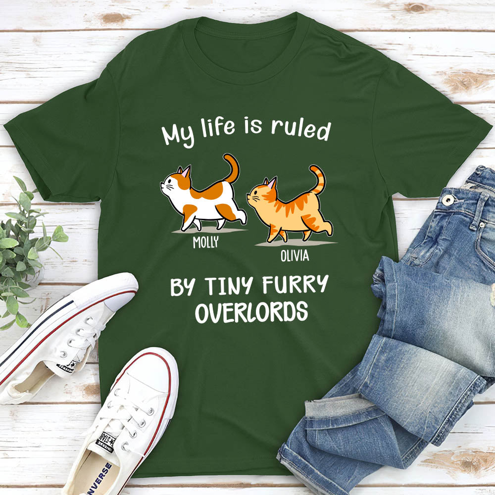 Personalized Unisex 'My Life Is Ruled By Cats' T-shirt - Ideal Gift for Pet Lovers