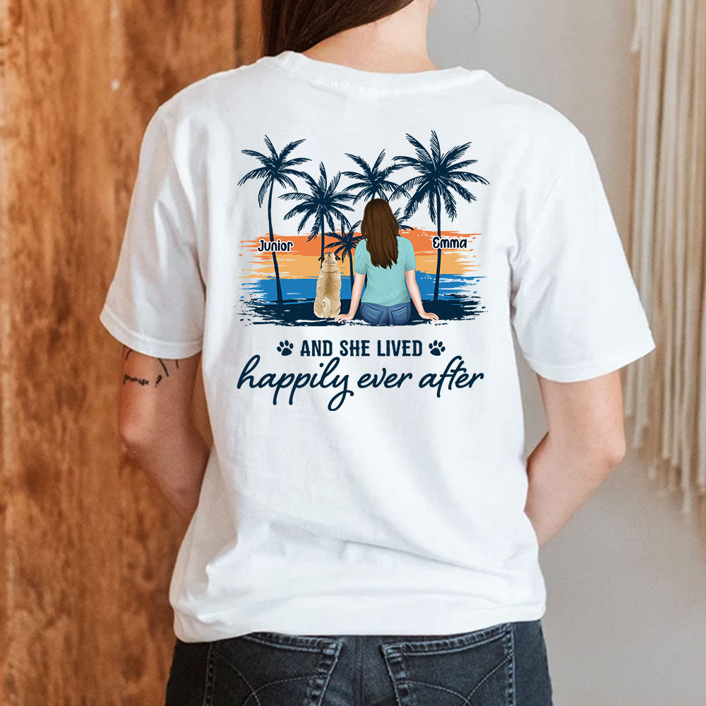 Beach Vibes Personalized Unisex T-shirt for Pet Lovers - Live Happily
