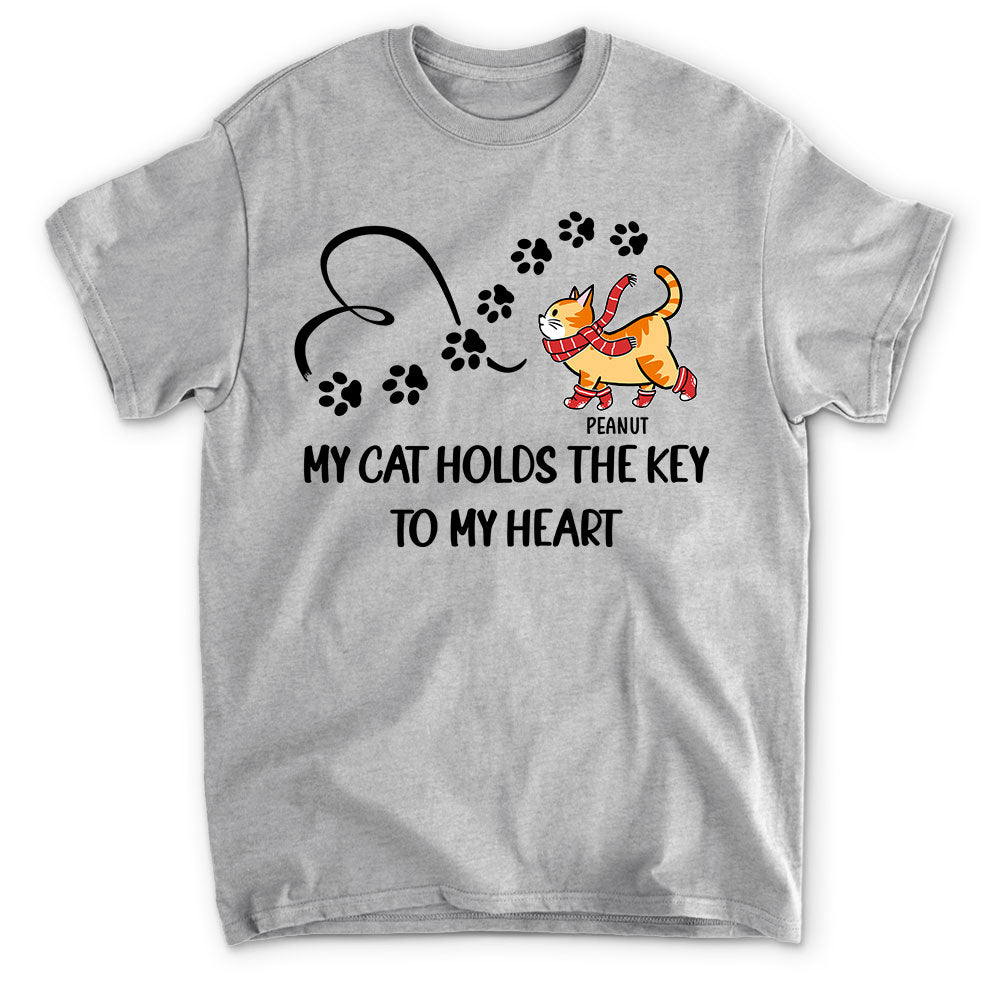 The Key To My Heart - Personalized Custom Unisex Pet Lover T-shirt