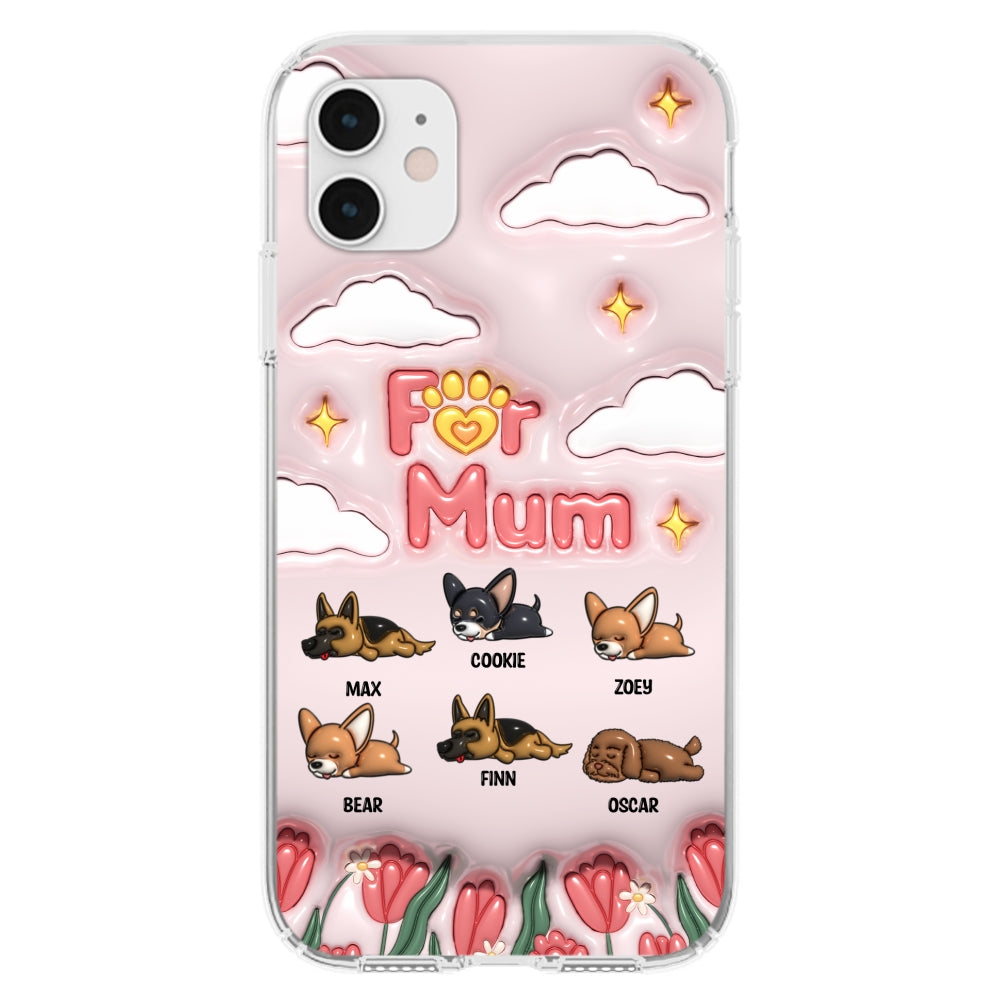 Personalized 3D Inflated Effect Phone Case - Show Your Love for Fur Moms