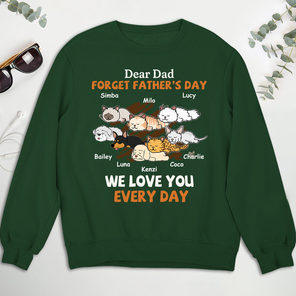 Daily Dad Woof - Personalized Custom Pet Lover's Sweatshirt