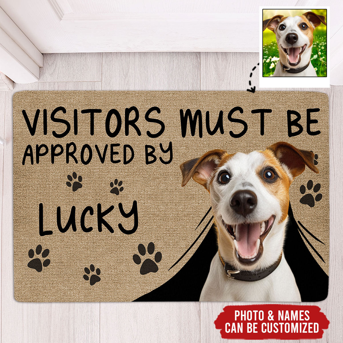 Pet-Approved Personalized Custom Doormat with Your Cat's Photo