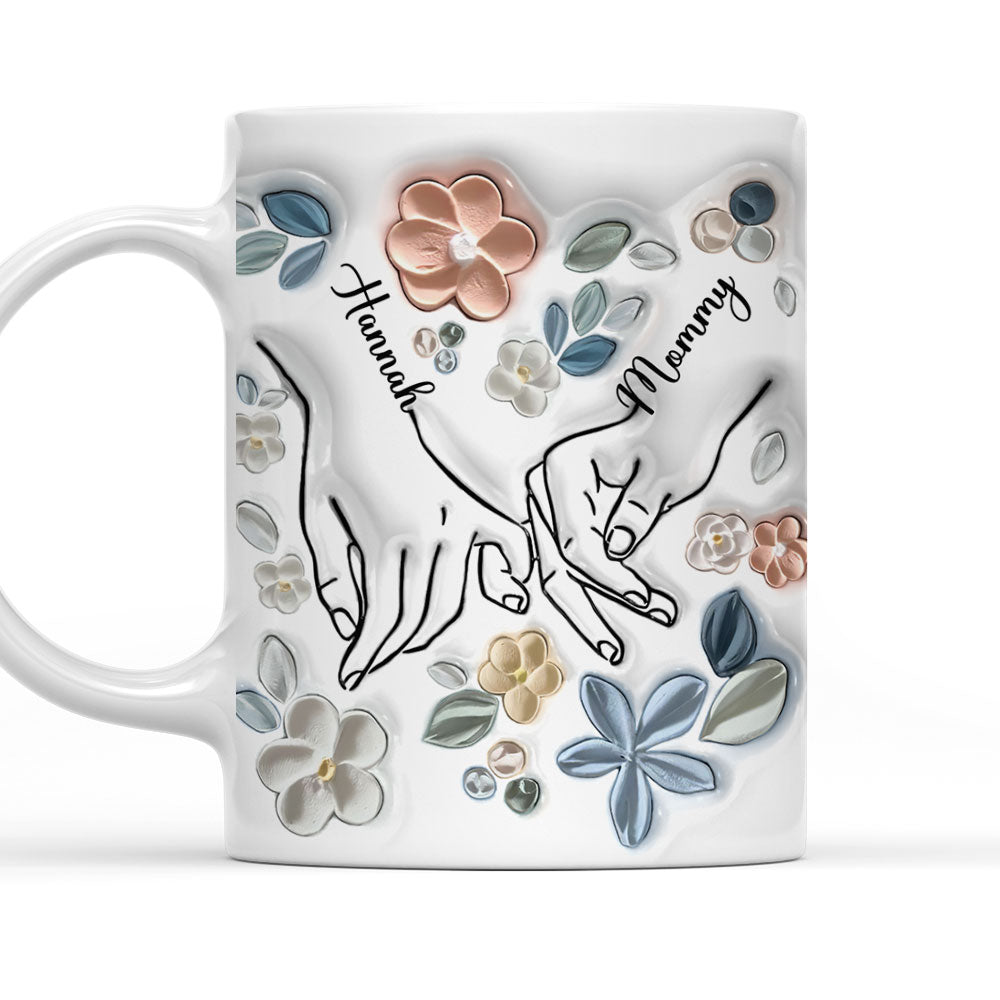 Personalized Custom 3D Inflated Effect Mommy & Daughter Mug
