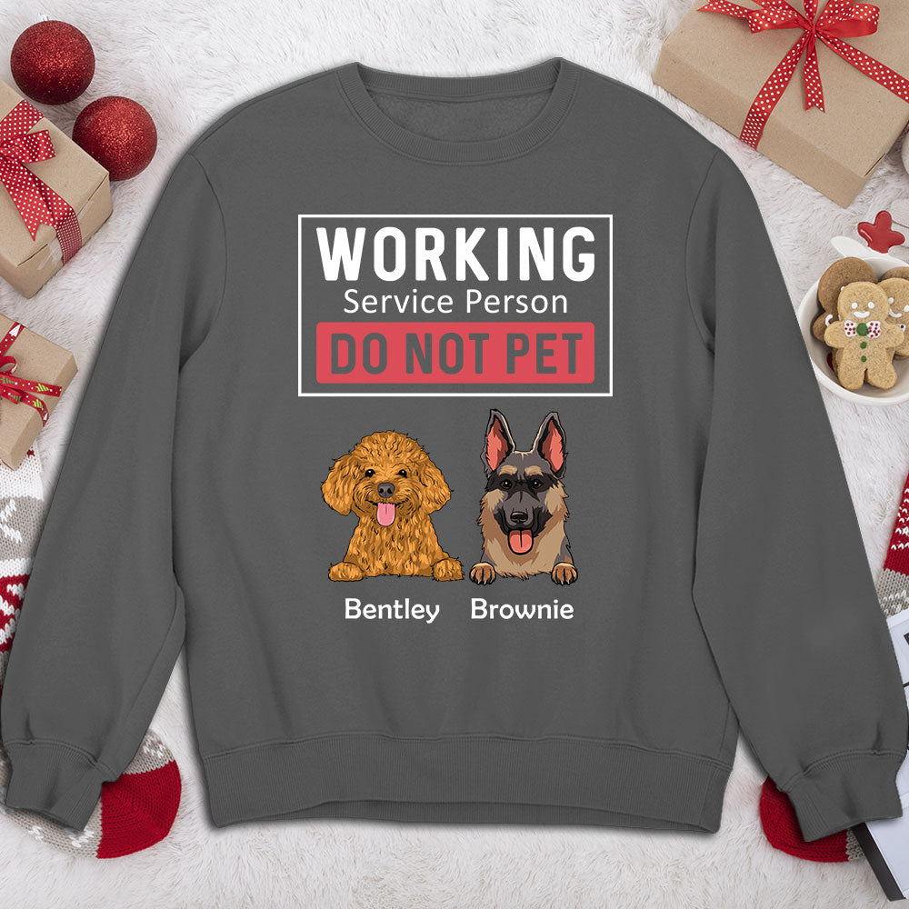 Customizable Working Dog Service Themed Personalized Sweatshirt for Dog Lovers