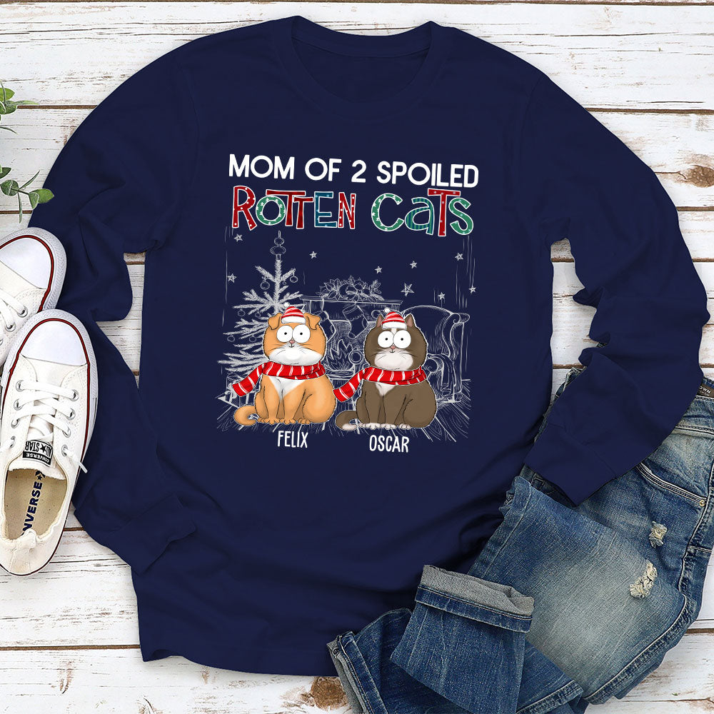 Personalized Custom Long Sleeve T-shirt for Dads of Spoiled Rotten Dogs