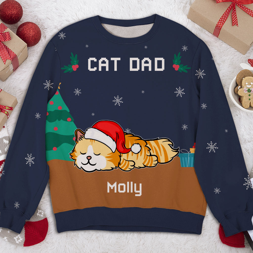 Personalized Cozy Christmas All-Over-Print Sweatshirt - Ideal Gift for Pet Lovers