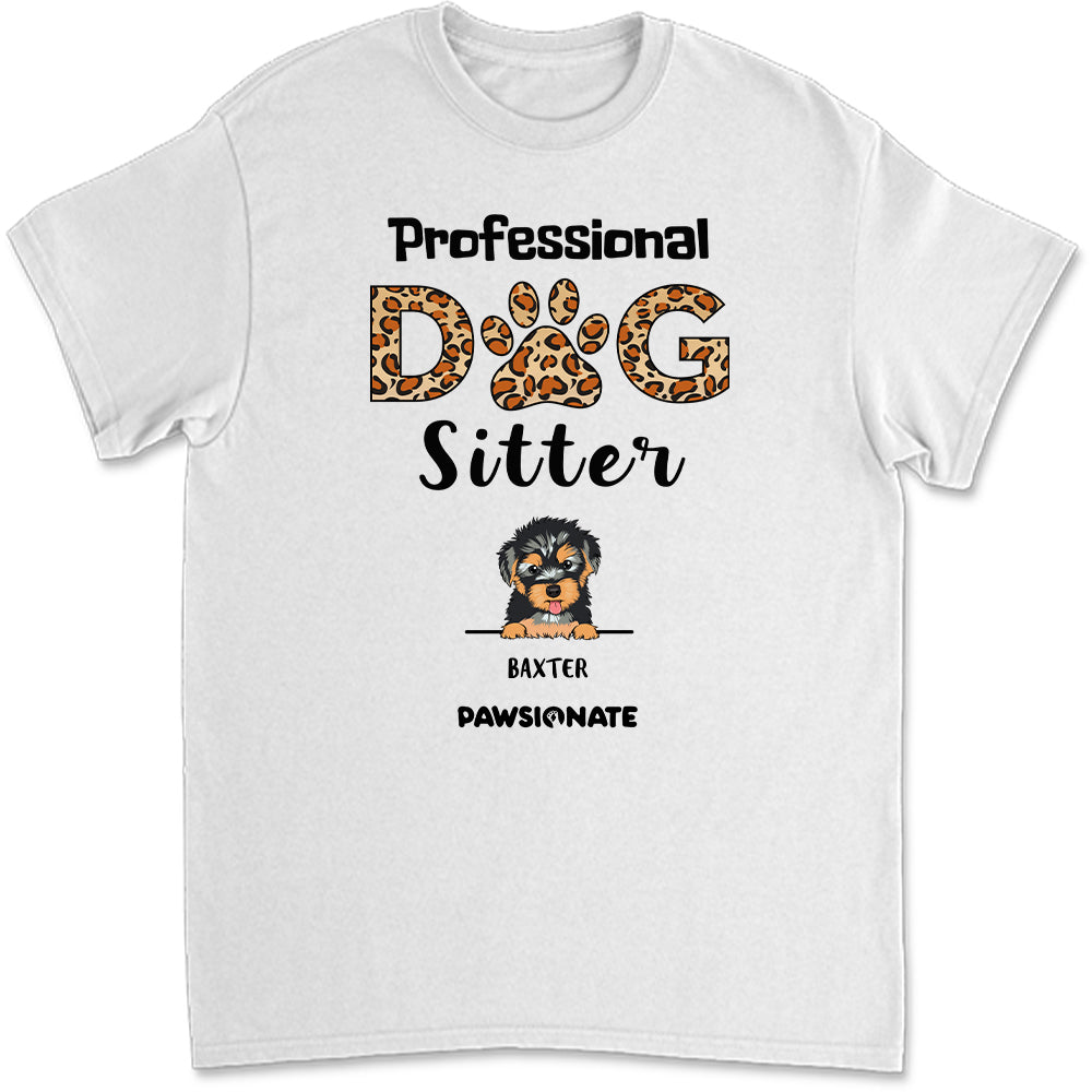 Customizable Unisex Professional Dog Sitter T-shirt - Ideal Gift for Pet Lovers