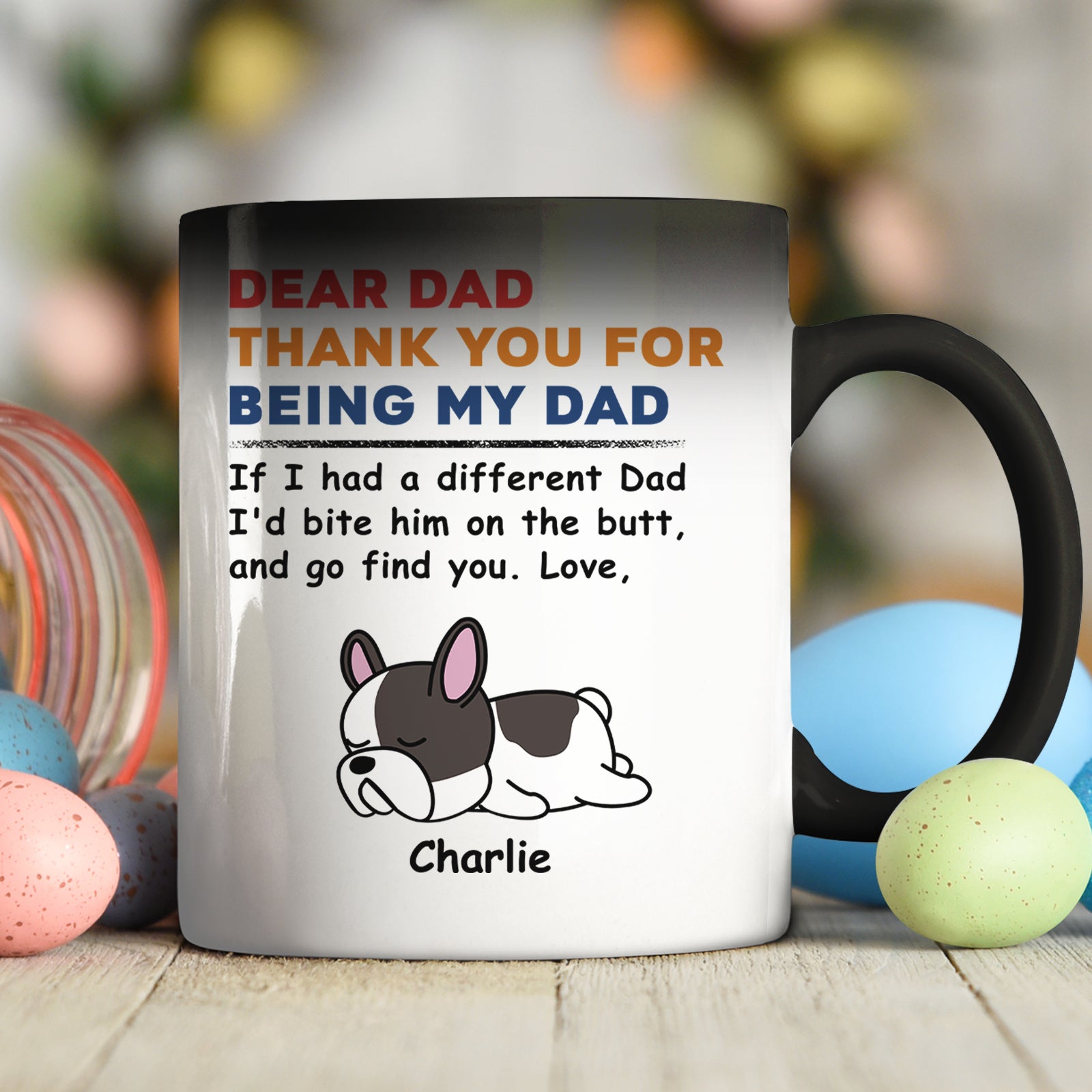 Personalized Color - Changing Pet - Lover's Mug: Bite The Butt Design