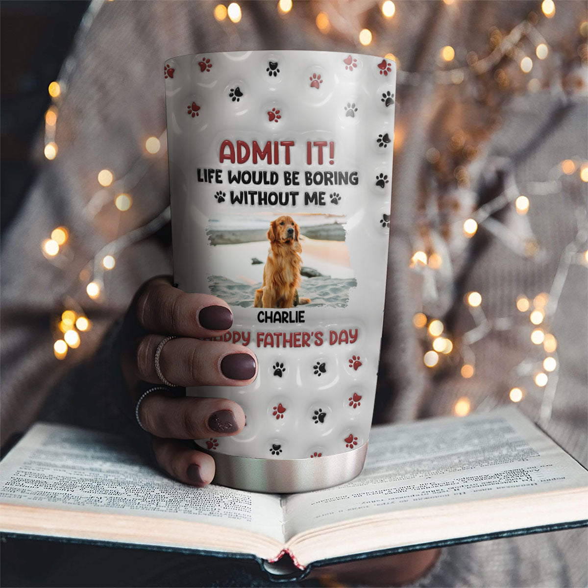 Admit It Paw - Customizable 3D Inflated Effect Personalized Tumbler