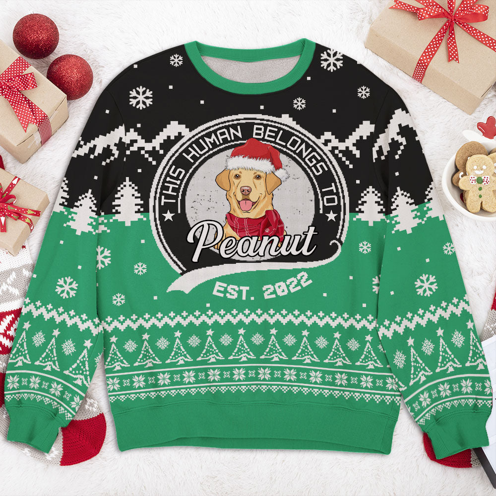 Human Belongs - Customizable All-Over Print Personalized Sweatshirt for Pet Lovers