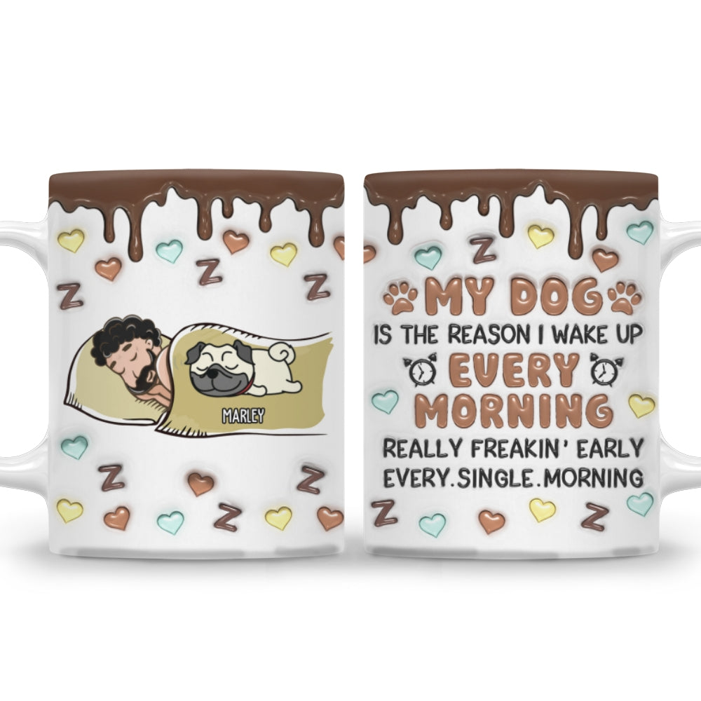 Personalized 3D Inflated Effect Custom Mug - The Perfect Wake - Up Companion